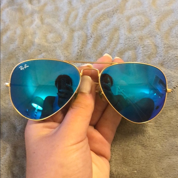 Ray bans aviator blue/purple iridescent